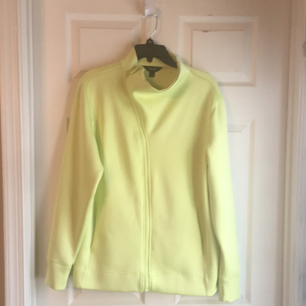 Vera Wang lime Light Yellow Utility Jacket